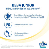 Boisson lactée BEBA Junior 1+ à partir de 1 an, Avec HMO, Teneur en protéines adaptée à l'âge, Lactose uniquement, Sans huile de palme, Sans huile de poisson, Aliments pour tout-petits, Lait en poudre pour bébé, Lot de 6 (6 x 800 g)