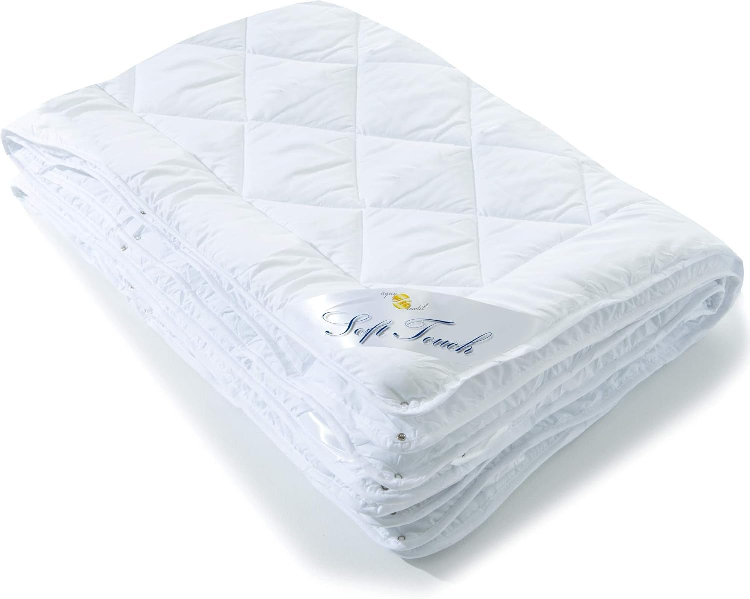 Aqua-Textil Couette 4 saisons 135X200Cm Couvertures nouées ensemble Hiver 800G Eté 600G Climatisation Couettes et couettes Oeko-Tex Naty Shop