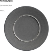 MÄSER Série Unico, service de table pour 2 personnes, intemporel et élégant, service de table en céramique 8 pièces, grès, anthracite