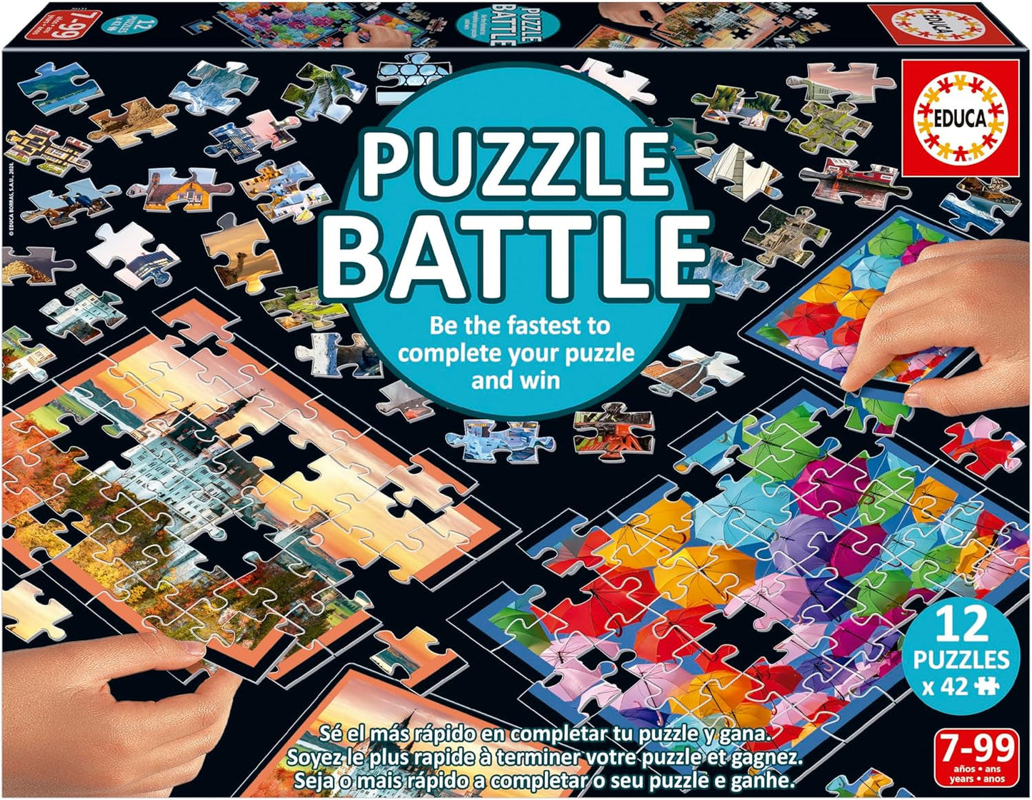 Educa - Paysages de bataille de puzzle. Une authentique bataille de pièces | Soyez le premier à terminer le puzzle pour devenir le gagnant. A partir de 7 ans (20121) Puzzle Naty Shop Voyages