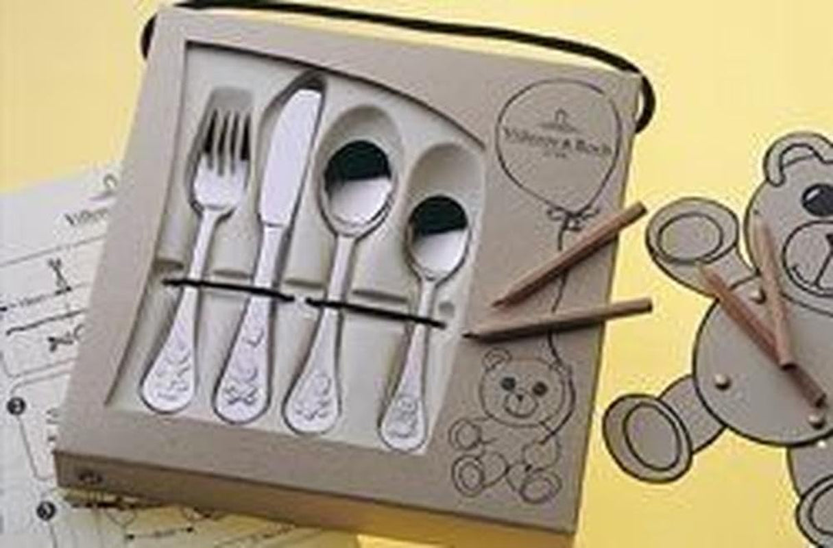 Villeroy Et Boch Ménagère enfant Teddy 4 pièces, acier inoxydable 18/10 Cuisine Naty Shop