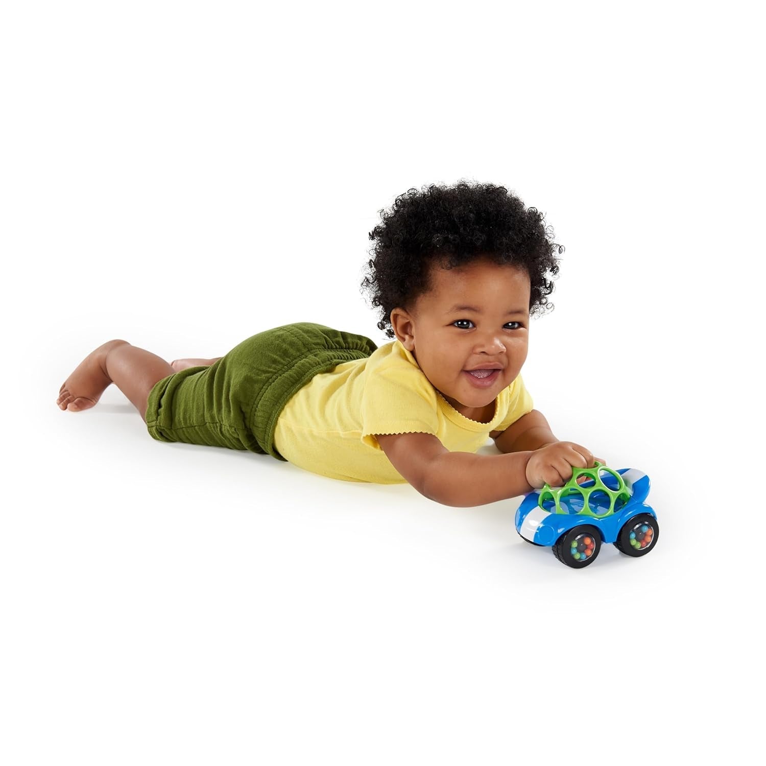 Bright Starts, Oball, Hochet jouet voiture, Jouets pour bébés vert-bleu Naty Shop
