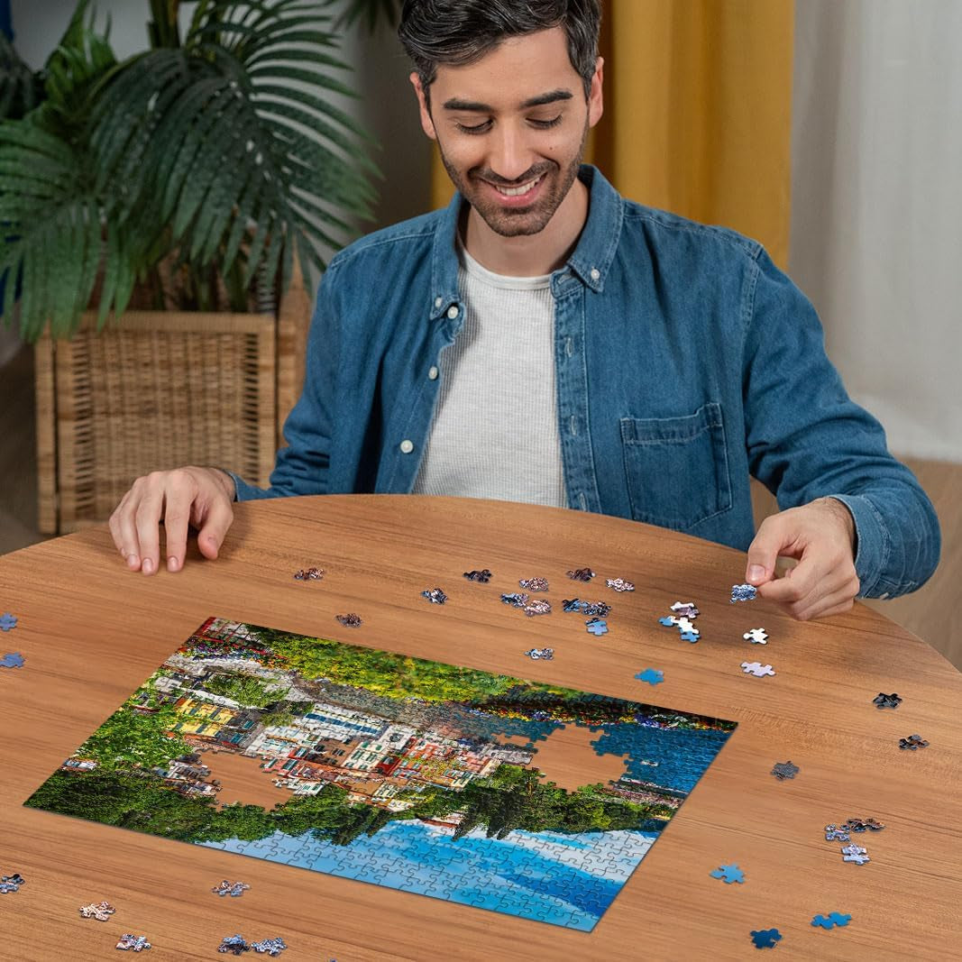 Ravensburger Puzzle 12000201 - Lac de Côme, Italie - Puzzle de 500 pièces pour adultes et enfants de plus de 10 ans, puzzle paysage avec motifs italiens Puzzle Naty Shop