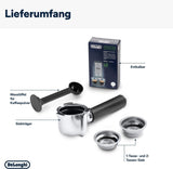 De'Longhi Dedica Style EC 685.B – Machine à expresso avec porte-filtre, machine à expresso avec mousseur à lait professionnel, seulement 15 cm de large, pour café moulu ou capsules ESE, réservoir d'eau 1 l, noir