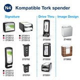 Serviettes distributrices Tork Xpressnap Extra Soft Nature N4, Premium, 1/2 x 2 épaisseurs, 21,3 cm x 16,5 cm, 8 × 1 000 serviettes, 12880