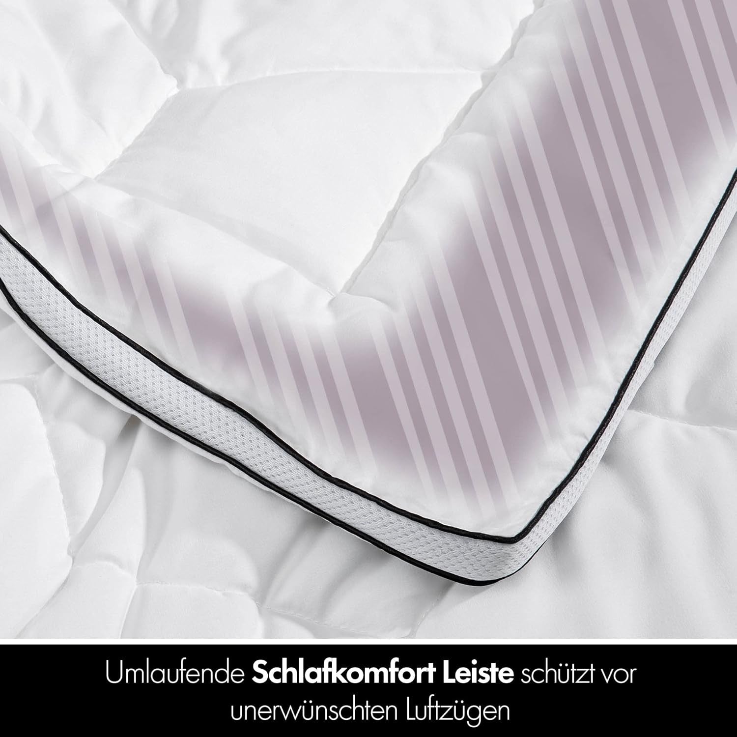 Couette toutes saisons 135X200 - Couette légère 135X200 - Respirante et lavable et 100% végétalienne - Couette en maille climatique et bande de confort pour dormir - Garnissage 800G Couettes et couettes Naty Shop