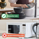 Ensemble de couverts de camping en mélamine 24 pièces pour 8 personnes – Ensemble d'assiettes et de couverts en mélamine, parfait pour les camping-cars, les fêtes dans le jardin et les fêtes sur la terrasse