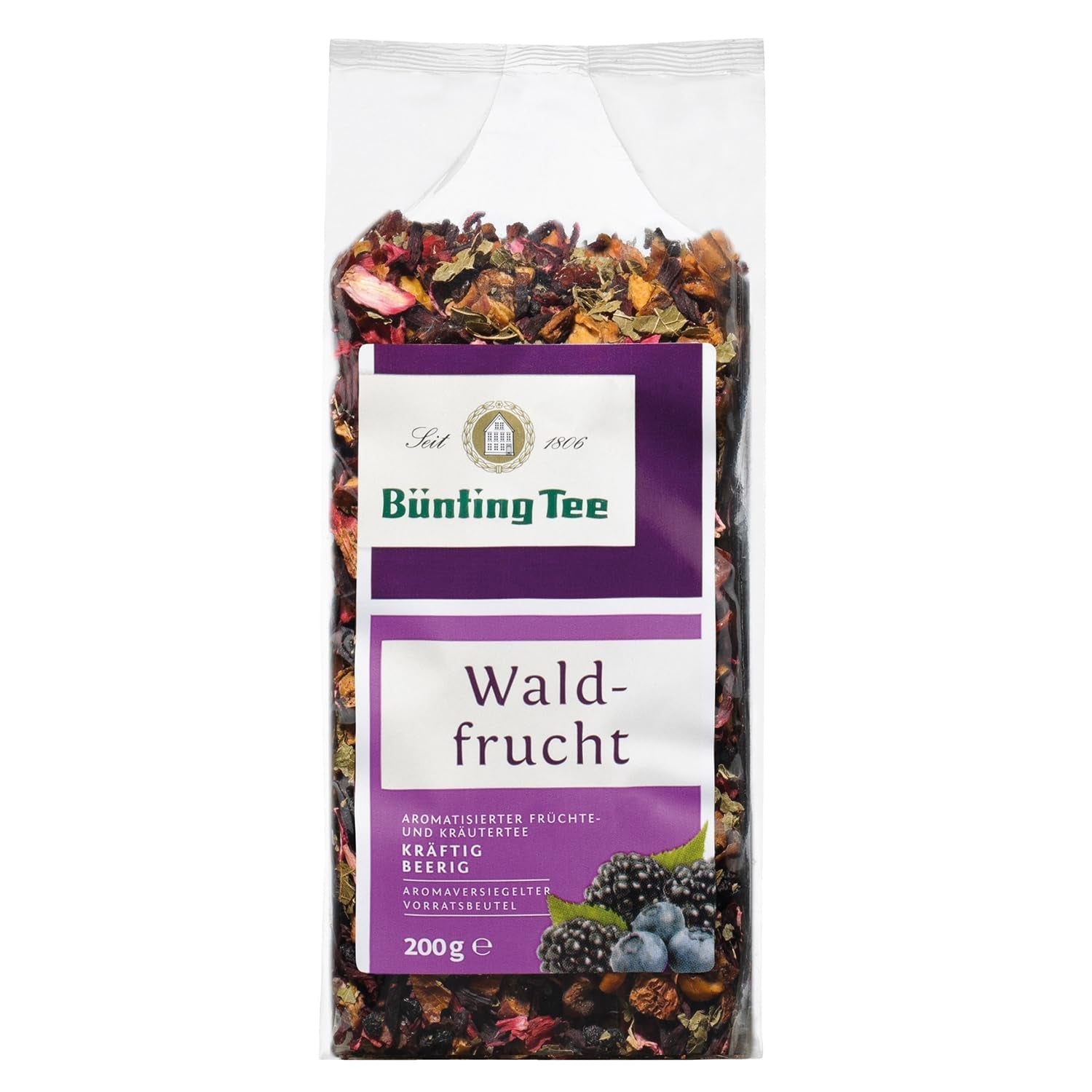 Bünting Waldfrucht lot de 3 – thé aux fruits en vrac – 3 x 200 g