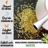 ORIGEENS BIO YERBA MATE AU CITRON ET GINGEMBRE 200 G - Le thé énergisant I Thé Yerba Mate Bio, non torréfié, feuilles, sans tiges ni poussières