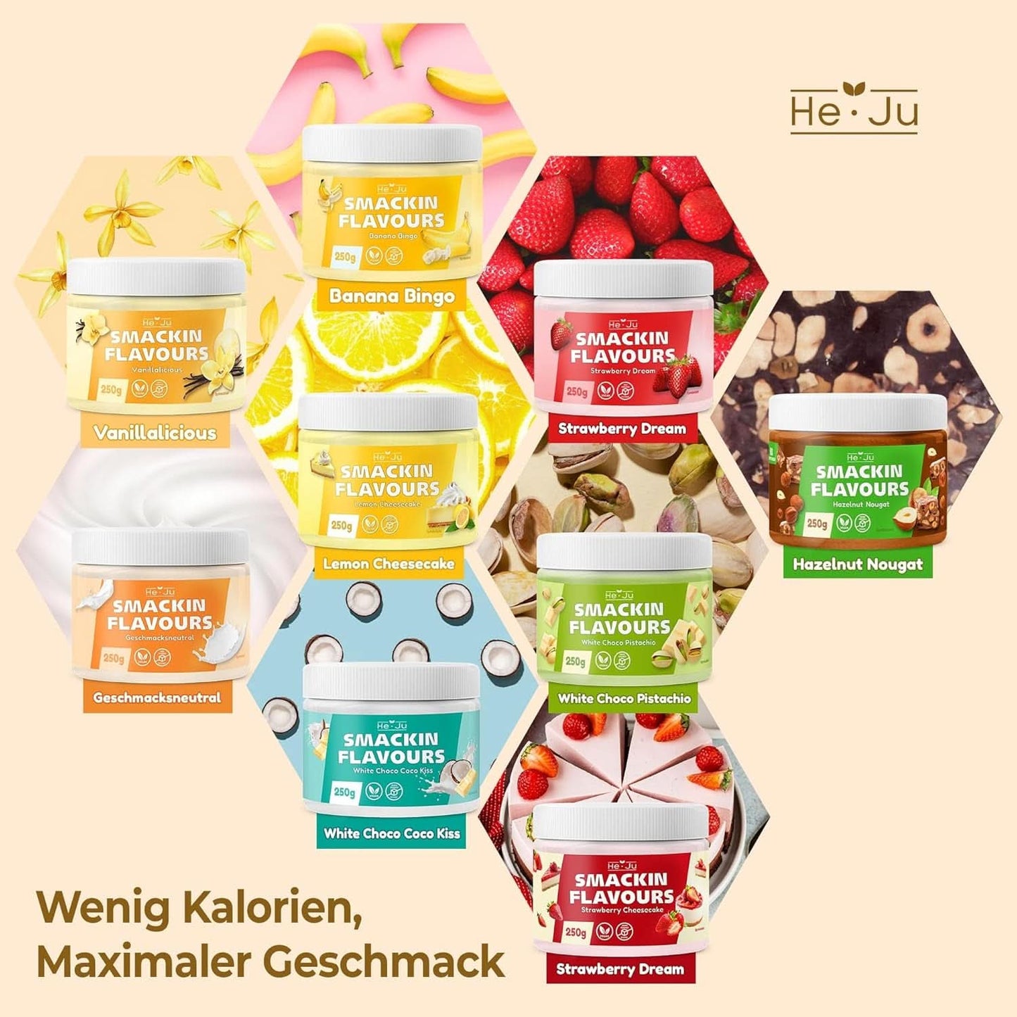 He-Ju, Poudre au goût de chocolat blanc et noix de coco, 250 grammes Aromas Naty Shop
