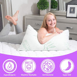 Lot de 2 oreillers en bambou King Size – Oreiller de lit réglable en mousse à mémoire de forme déchiquetée – Dos, ventre, dormeur latéral, housse amovible, alternative rafraîchissante au duvet d'hôtel, King (lot de 2) Naty Shop Oreillers standard