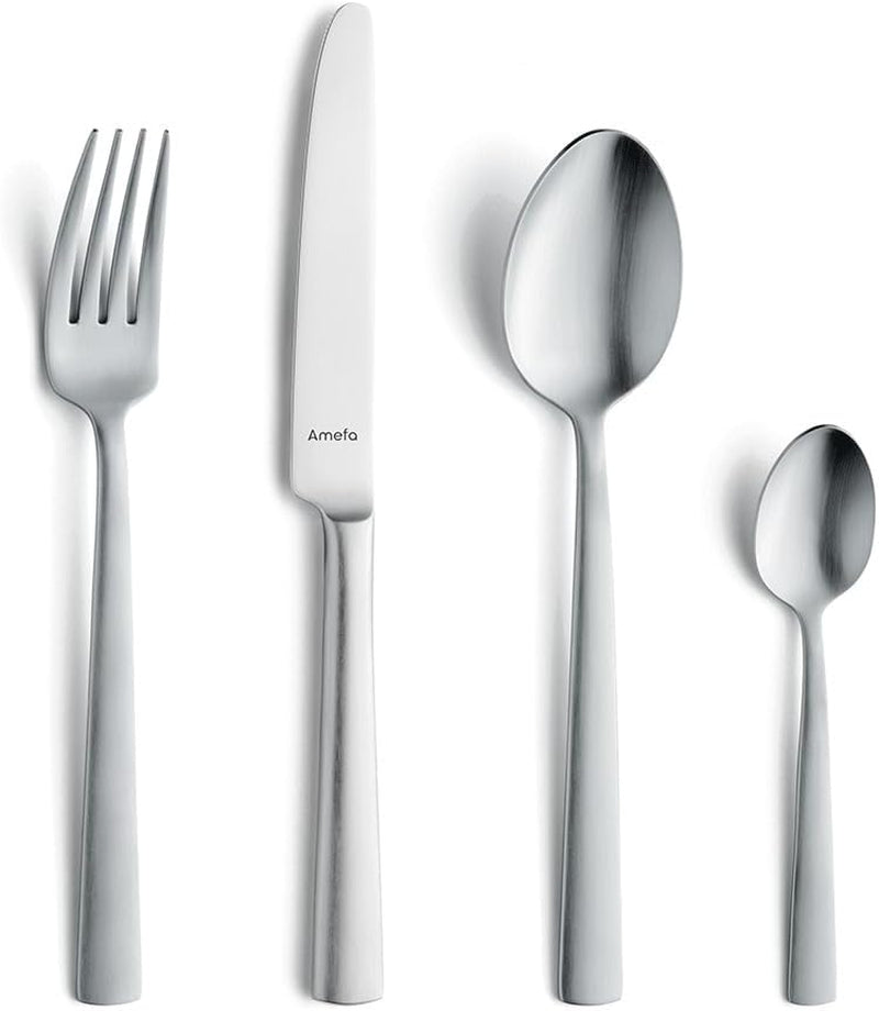 Amefa Ventura Ménagère 6 Personnes, 24 Pièces, Acier Inox 18/0, Cuisine Naty Shop