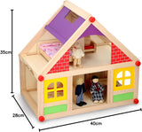 Marionette Wooden Toys - Maison de poupée en bois avec meubles et poupées - 11 pièces Dollhouses Naty Shop