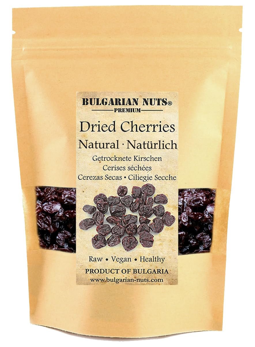1 kg de cerises séchées au soleil, dénoyautées et naturellement sucrées - sans sucre ajouté, sans additifs, sans conservateurs. De vraies cerises - une vraie saveur. Naty Shop produits déshydratés 1 kg (1 paquet)