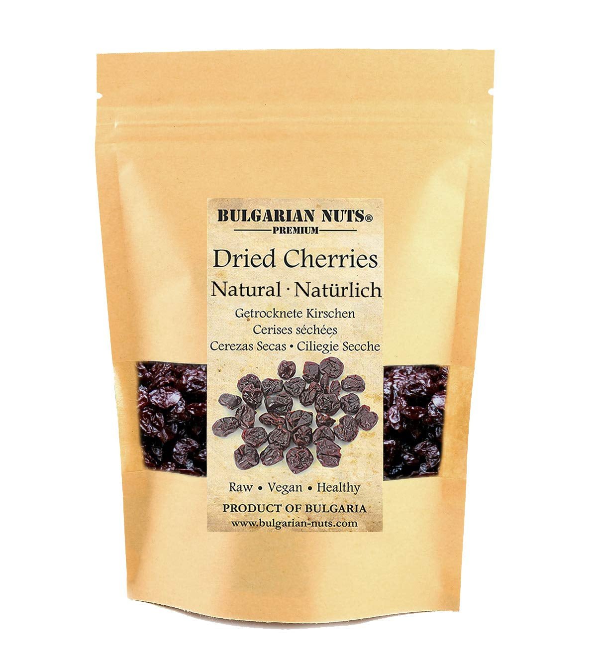 1 kg de cerises séchées au soleil, dénoyautées et naturellement sucrées - sans sucre ajouté, sans additifs, sans conservateurs. De vraies cerises - une vraie saveur. Naty Shop produits déshydratés 500 G (1 paquet)