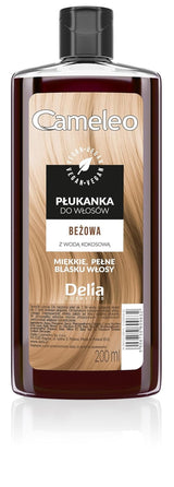 Cameleo - Tonique capillaire rose à l'eau de rose sans teinte jaune - Coloration semi-permanente - Pour cheveux blonds et gris - Couleur et soins - Sans parabène | 200 ml Teinture capillaire Naty Shop Beige 200 Ml (1 paquet)