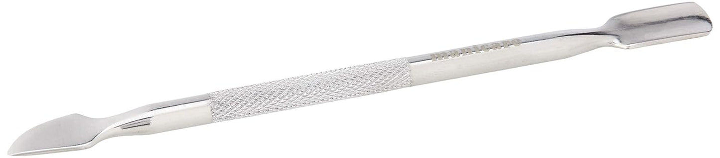 Poussoir à cuticules et nettoyeur d'ongles, outil professionnel de manucure/pédicure, double tête en acier inoxydable, parfait pour les cuticules envahies, nettoie sous/autour des ongles, enlève le vernis à ongles