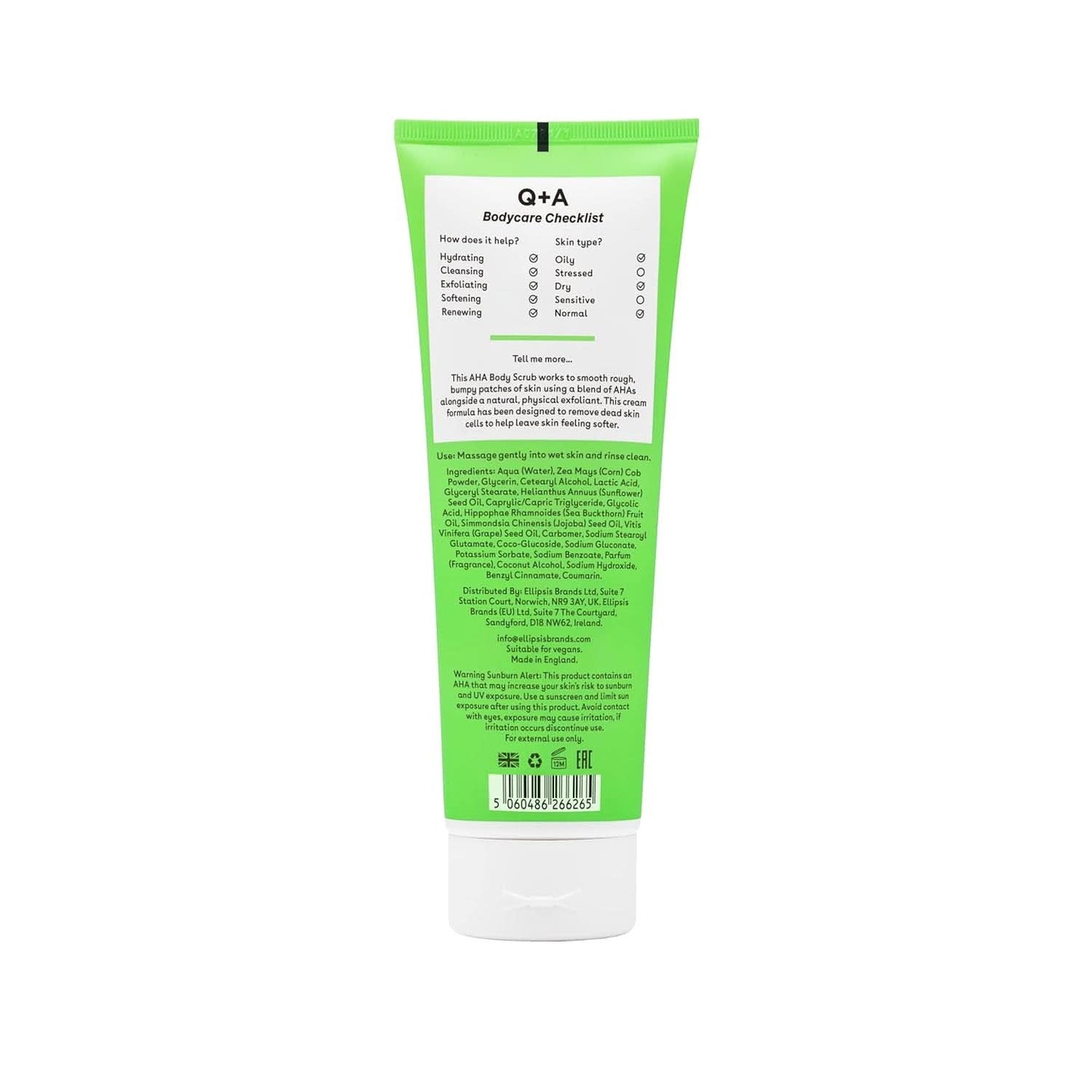 Gommage corporel peeling AHA, 250 ml Cosmétiques et Beauté Naty Shop