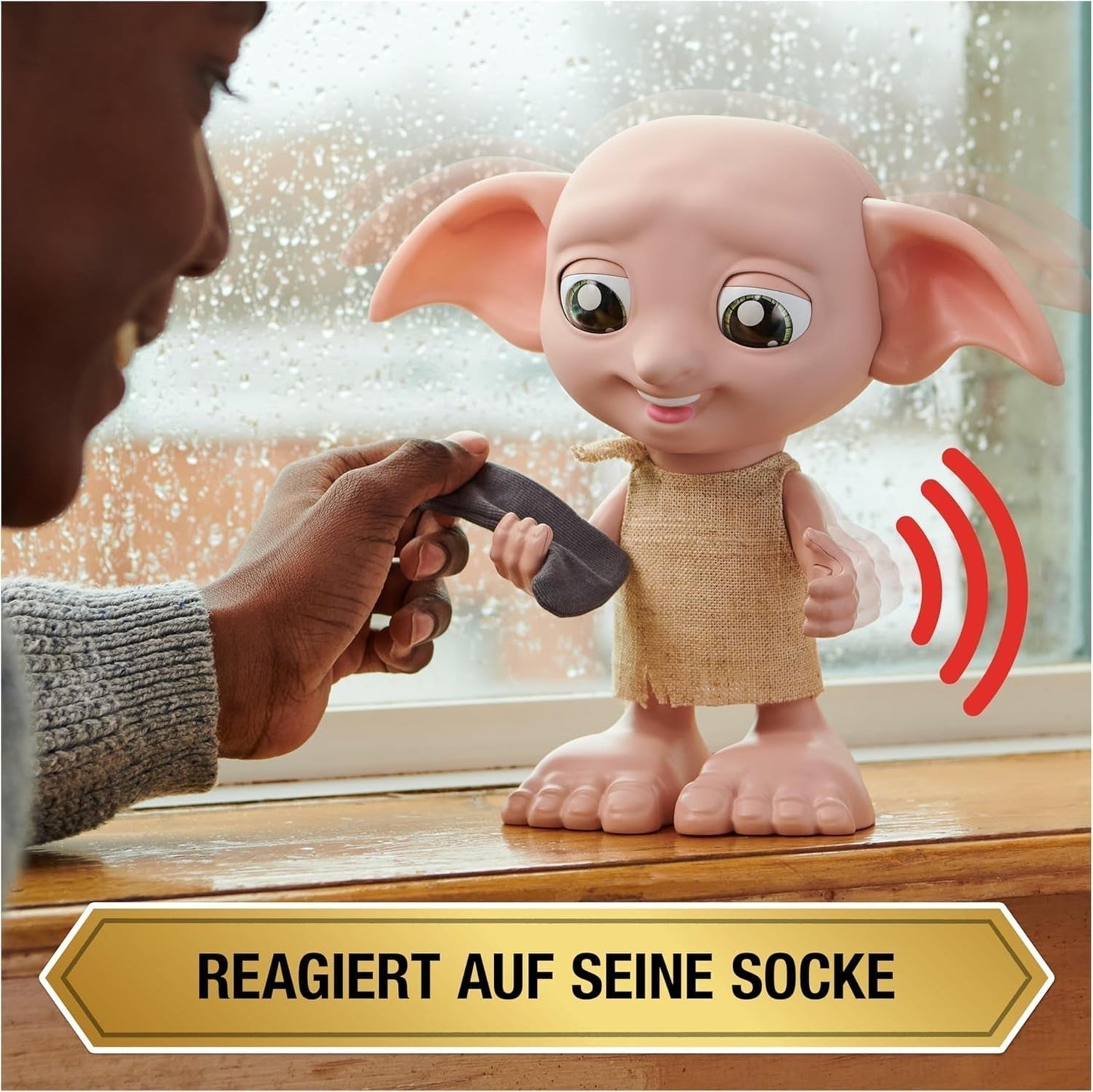 Wizarding World Harry Potter - Poupée interactive Dobby House Elf avec plus de 30 sons, phrases et mouvements, allemand-italien, jouet pour 6 ans, article de fan Dolls Naty Shop