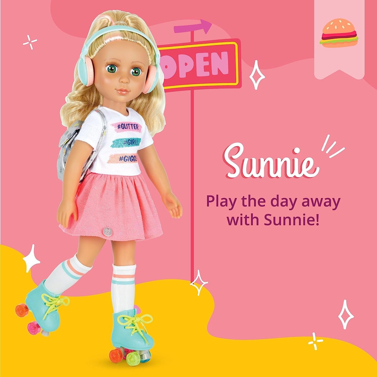 Glitter Girls - Sunnie Dolls - Poupée articulée Sunnie 36 cm - Cheveux blonds et yeux verts - Jouet à partir de 3 ans