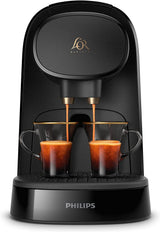 PHILIPS LM8012/60 Machine à Expresso à Capsules - Deux Doses, Double Plaisir, 1 ou 2 Tasses, Ristretto, Espresso, Lungo ou Grand Café Long, Double Capsule, Véritable Qualité Espresso, Noir Piano
