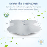 Elegear Oreiller en Mousse à Mémoire de Forme avec Housse de Coussin Rafraîchissante Oreiller pour Douleurs Cervicales Oreiller pour Dormeur Latéral Oreiller Ergonomique Oreiller Orthopédique pour Dormeur Latéral Dos Abdominal 63X 10/14 X36Cm Oreillers Orthopédiques Cervicaux Naty Shop