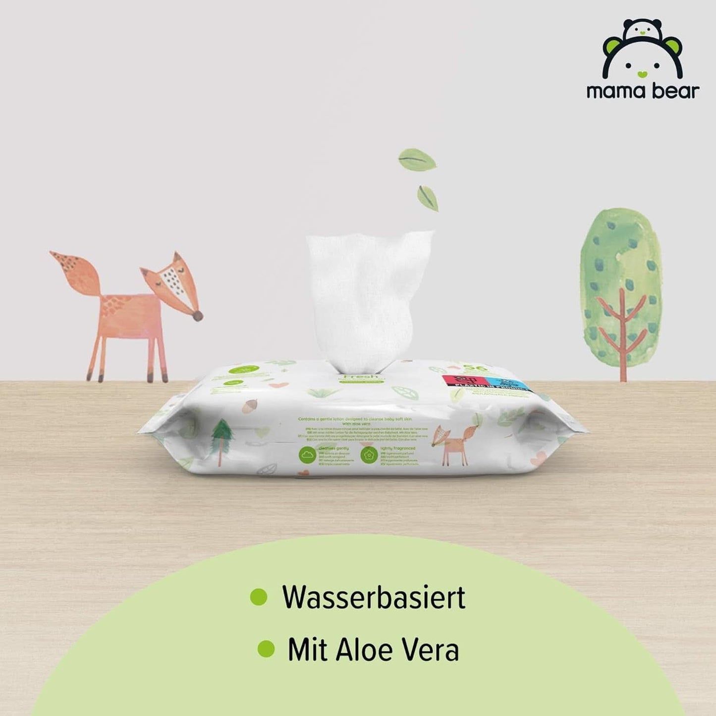 Lingettes fraîches pour bébé à l'Aloe Vera Mama Bear Naty Shop