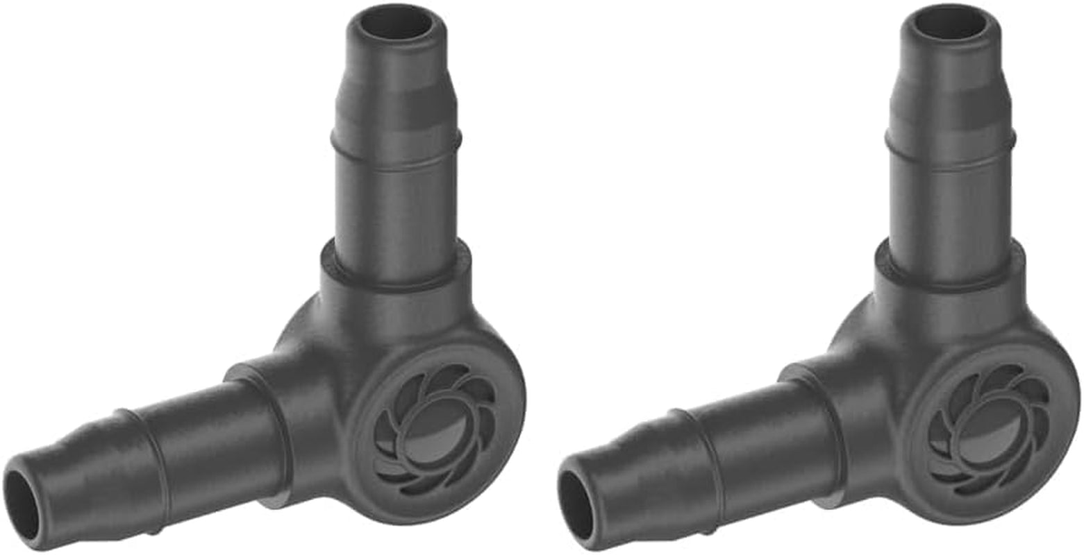 Pièce en L pour Gardena Micro-Drip 4,6 mm (3/16") : pour changer le sens de distribution et les conduites d'égouttement à 90 degrés, installation sans pli, technologie de connexion simple et flexible (13212-20)