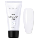 Makartt Poly Nail Extension Gel - 50 ML Extension Builder Acrylique Poly Nail Aufbaugel Extender Gel pour Gel Nägel pour Nagelverlängerung, Nagelstärkung, Nail Art Décoration(Transparent)