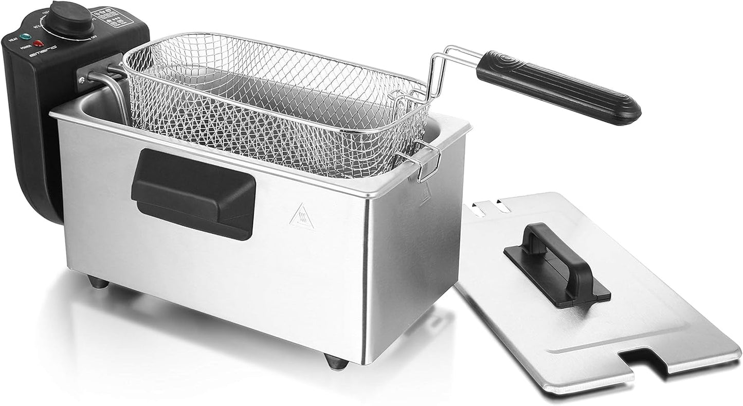 Friteuse à huile Emerio 3,0L avec technologie Cold Zone, 2000 W Électroménager Naty Shop
