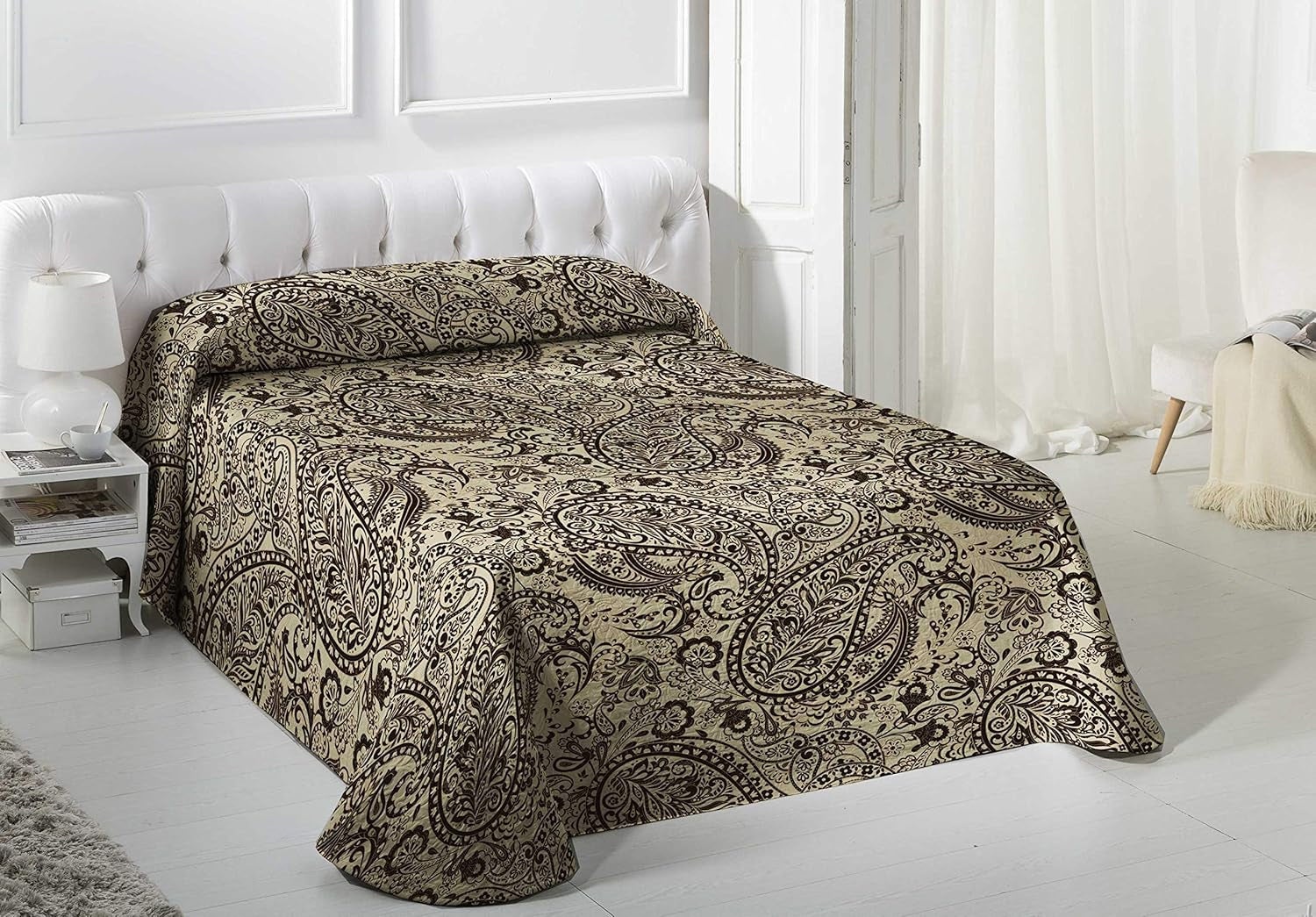 VIALMAN Couverture légère Sofia 29, Coton Polyester, Marron, Cama 135 : 230 X 270 Cm Lits et Couvertures Besuche den VIALMAN-Store Marron Cama 135 : 230 X 270 Cm
