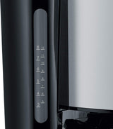 Machine à expresso SEVERIN "TypeSwitch" avec carafe thermique, AromaSwitch pour choisir entre 2 profils de distribution, machine à café jusqu'à 10 tasses, 1000W, acier inoxydable brossé-noir, KA 4845