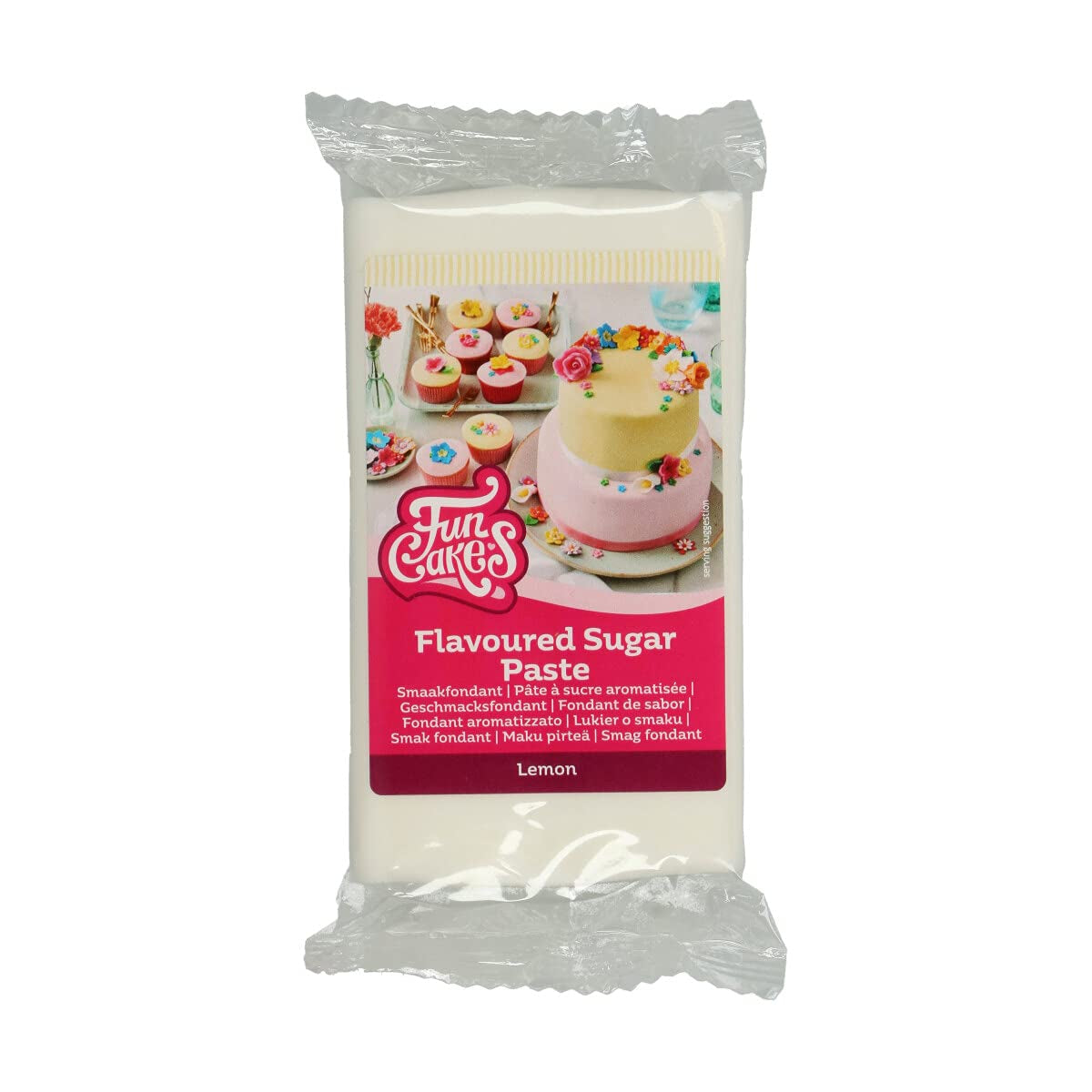 Fondant Funcakes aromatisé à la meringue : Facile à utiliser, onctueux, flexible, doux et malléable, parfait pour la décoration de gâteaux, casher et sans gluten. 1kg