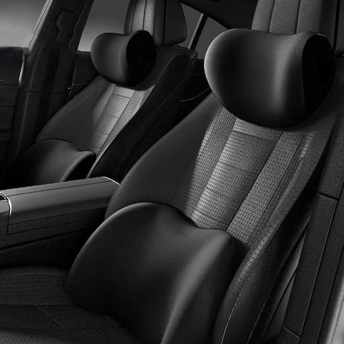 Oreiller cervical de voiture Oreiller doux pour appui-tête de voiture Oreiller pour appui-tête de voiture Oreiller pour appui-tête de voiture Oreiller accessoire Oreiller à mémoire de forme Accessoire de voiture en coton Oreiller appui-tête Oreiller appui-tête (Noir) Oreillers orthopédiques cervicaux Naty Shop