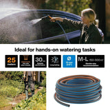 Fiskars ML Tuyau d'arrosage série X Tuyau d'arrosage manuel 13 mm (1/2"), Longueur : 25 m, Raccord universel, Protection UV, Protection contre le gel, Résistant à la torsion, Bleu, 1076045