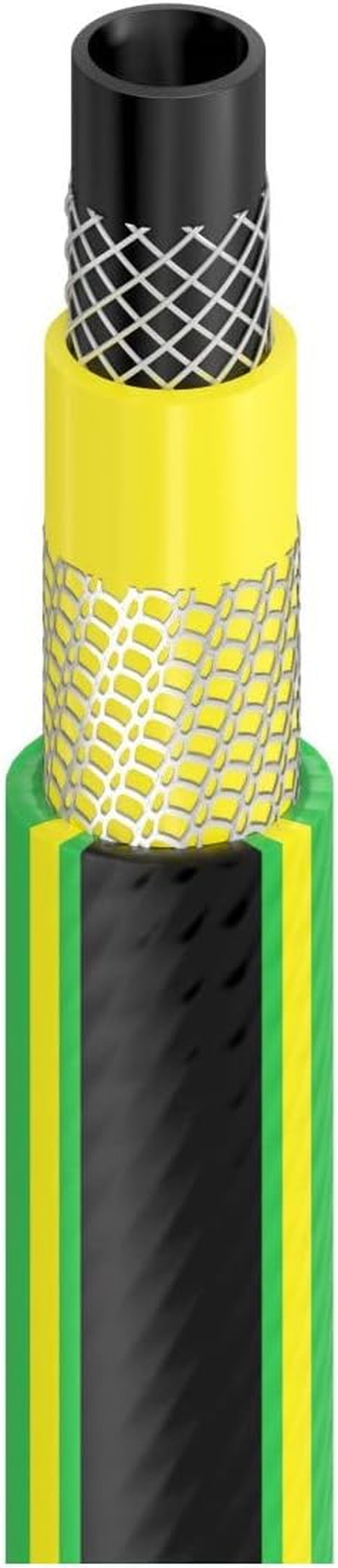 Tuyau d'arrosage Cellfast GREEN ATS2, durable, flexible, 5 brins, tresse croisée ATS2, résistant aux UV et aux algues, sans métaux lourds, 30 bar, -20/+60°C courte durée, 3/4", 20m