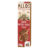 Biscuits à l'avoine et au chocolat bio Allos | Biscuit croquant au chocolat et à l'avoine entière | Sucrer au miel 6 x 130g
