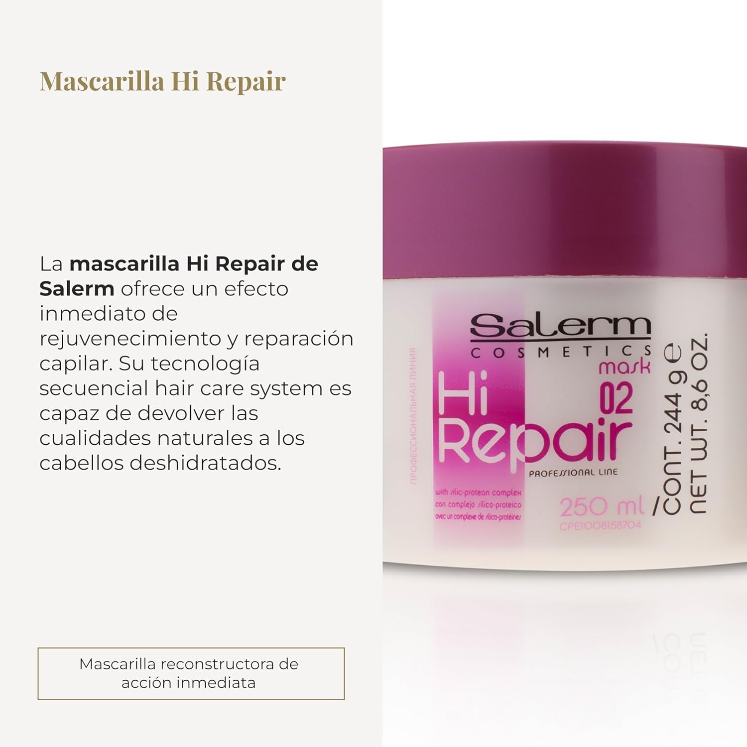 Masque Hi Repair 02 250 ml Naty Shop masque capillaire