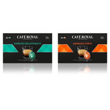 Espresso Forte 50 dosettes pour machine Nespresso professionnelle - Intensité 7/10 - UTZ-zertifiziert & Espresso Decaffeinato 50 dosettes pour machine Nespresso professionnelle - Intensité 7/10