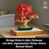 LEGO Botanicals Érable rouge du Japon - Bonsaï - Kit de plantes artificielles avec feuilles rouges et oranges, plus bol - Décoration d'intérieur - Idée cadeau pour adultes - 10348 Jeux de construction Besuche den LEGO-Store
