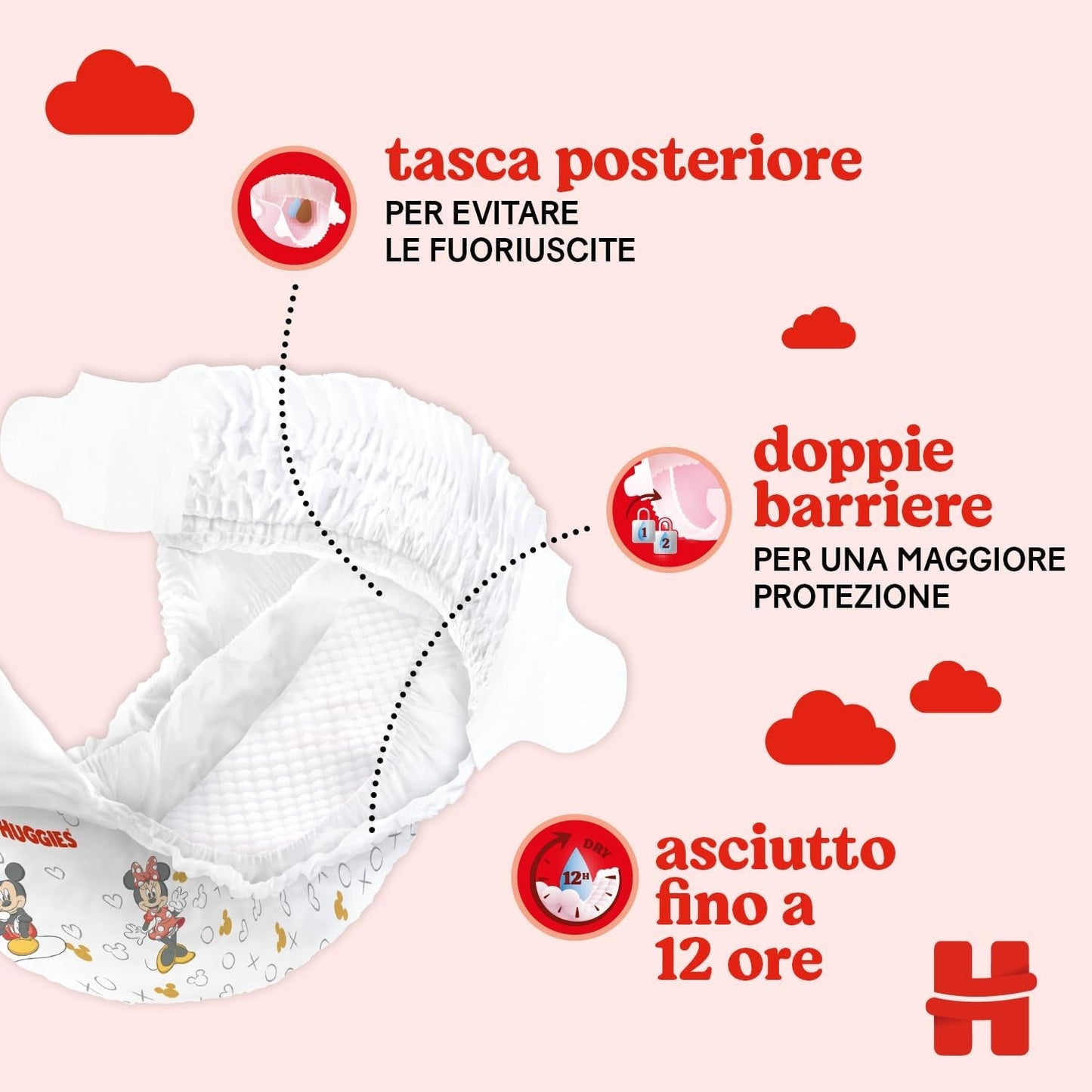 Couches Huggies Ultra Comfort/Little Movers, taille 3 (4-9 kg), motif Disney, absorbantes, protection complète, 126 pièces