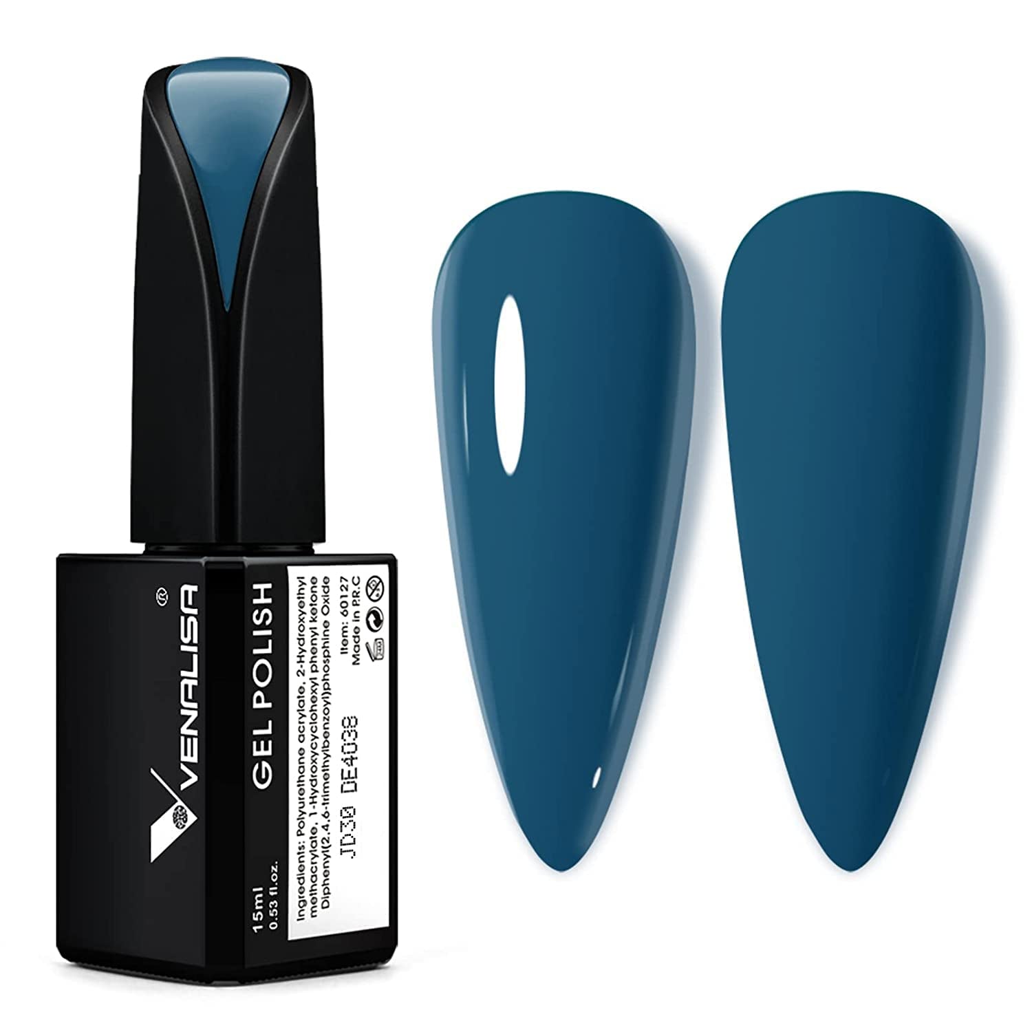 VENALISA Vernis à ongles UV orange corail 15 ml Vernis à ongles gel pour lampe à ongles UV Modèles de vernis à ongles gel orange corail transparent pour la conception des ongles à faire soi-même