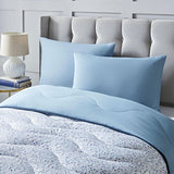 Night Lark Couette sans housse Super King 6 Tog Printemps Été – Blue Garden Couette super douce légère lavable en machine Housse de couette à séchage rapide Couettes et couettes réversibles tout-en-un Naty Shop