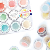 Scrapcooking - Lot de 9 colorants alimentaires pastel - Bleu, Jaune, Corail, Rose, Turquoise, Vert Anis, Blanc, Vert Aqua, Rose Poudré - Poudre colorante comestible pour gâteaux, muffins, macarons - 4272