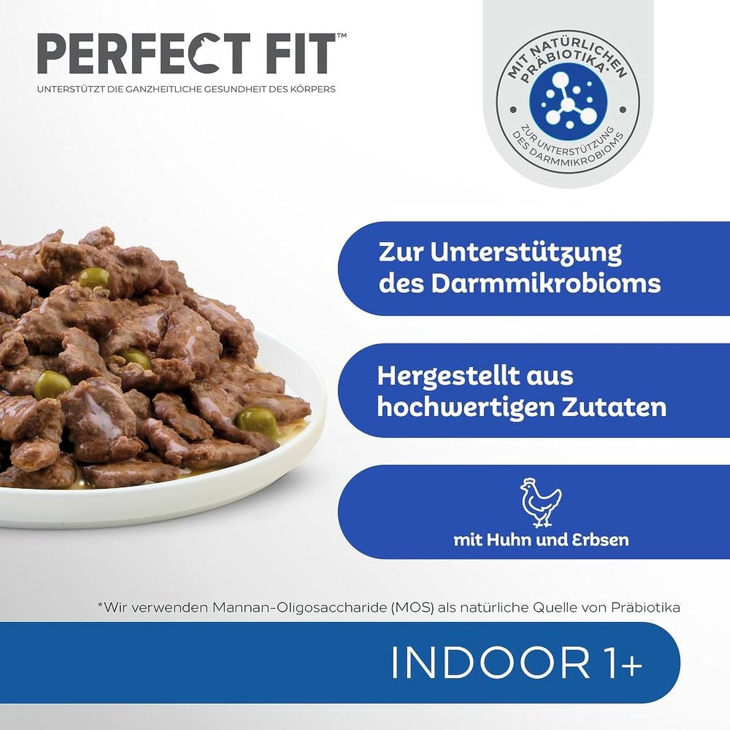 PERFECT FIT™ Sachets pour chats, intérieur, au poulet, 12 x 85 g
