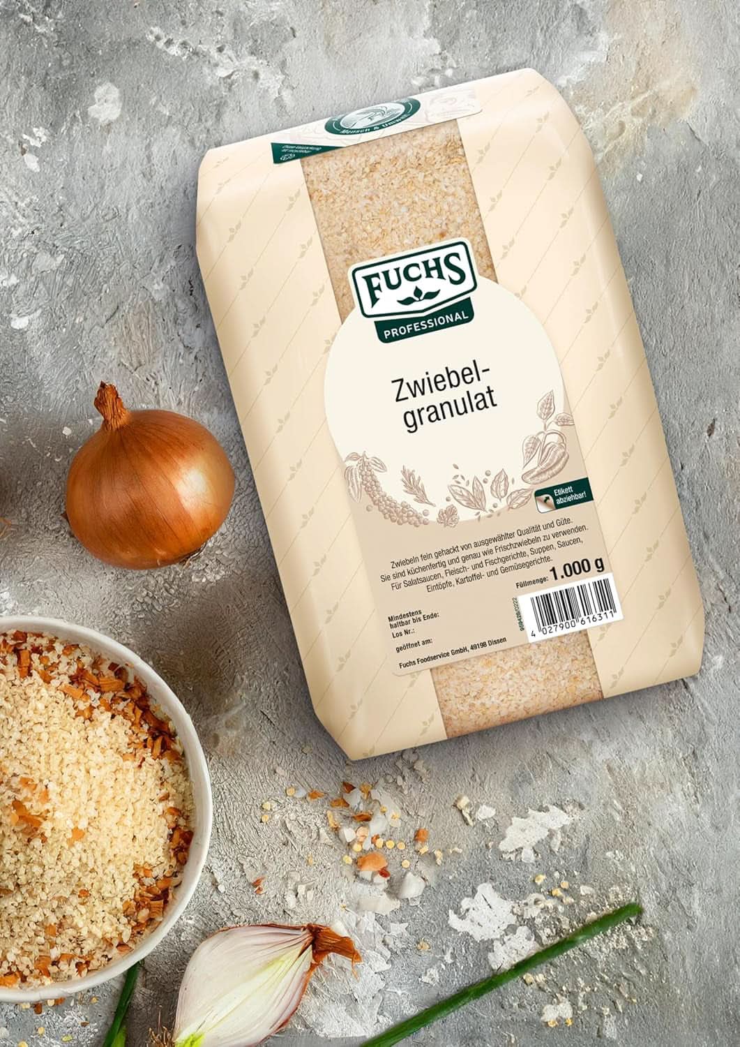 Fuchs Professional granulés d'oignons, 1 Kg Épices Naty Shop