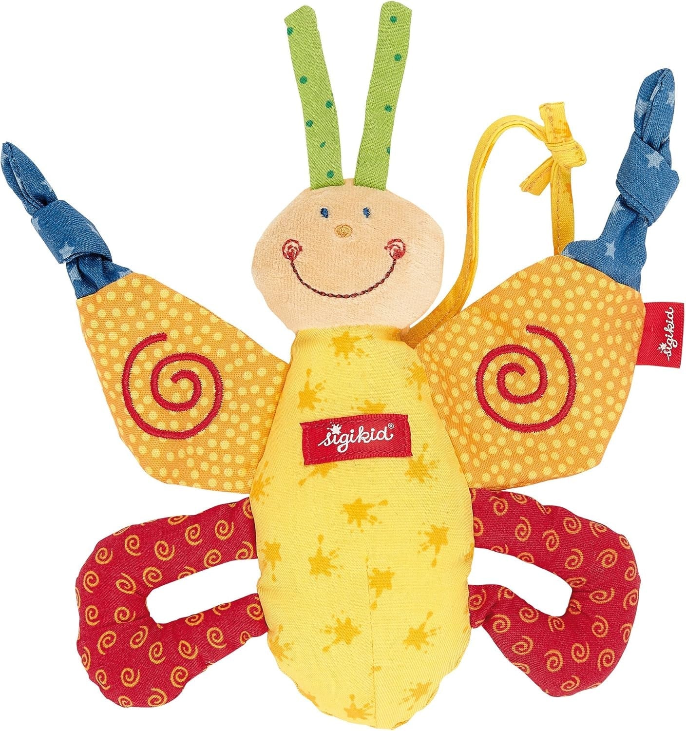 SIGIKID 40490 Anneau actif Baby Activity PlayQ Jouet filles et garçons pour enfants recommandé à partir de 3 mois Jouets bébé multicolores Naty Shop Multicolore / papillon