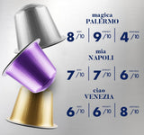 Caffè Borbone Verkostung Kit, 90 capsules en aluminium : 30 Mia Napoli, 30 Ciao Venezia, 30 Magica Palermo, (3 x 30 Stück) – Compatible avec Kaffeemaschinen für den Hausgebrauch de la marque Nespresso®*