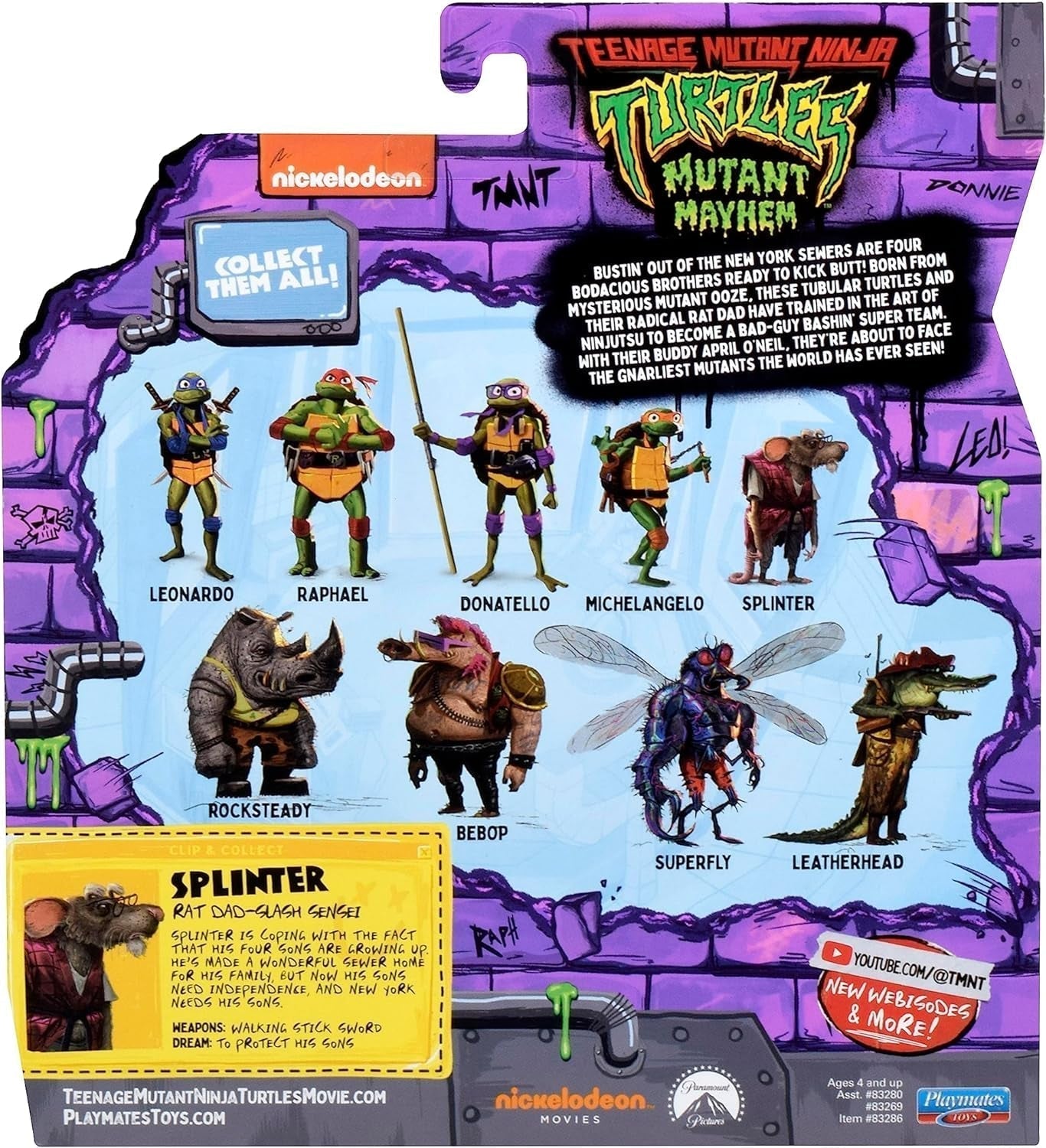 TEENAGE MUTANT NINJA Turtles - Splinter Figurine de base Figurines Naty Shop