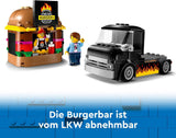 LEGO City Burger Truck - Ensemble de construction avec voiture jouet pour enfants de 5 ans, figurine et accessoires de camion de nourriture, cadeau amusant pour garçons et filles 60404 Jeux de construction Besuche den LEGO-Store